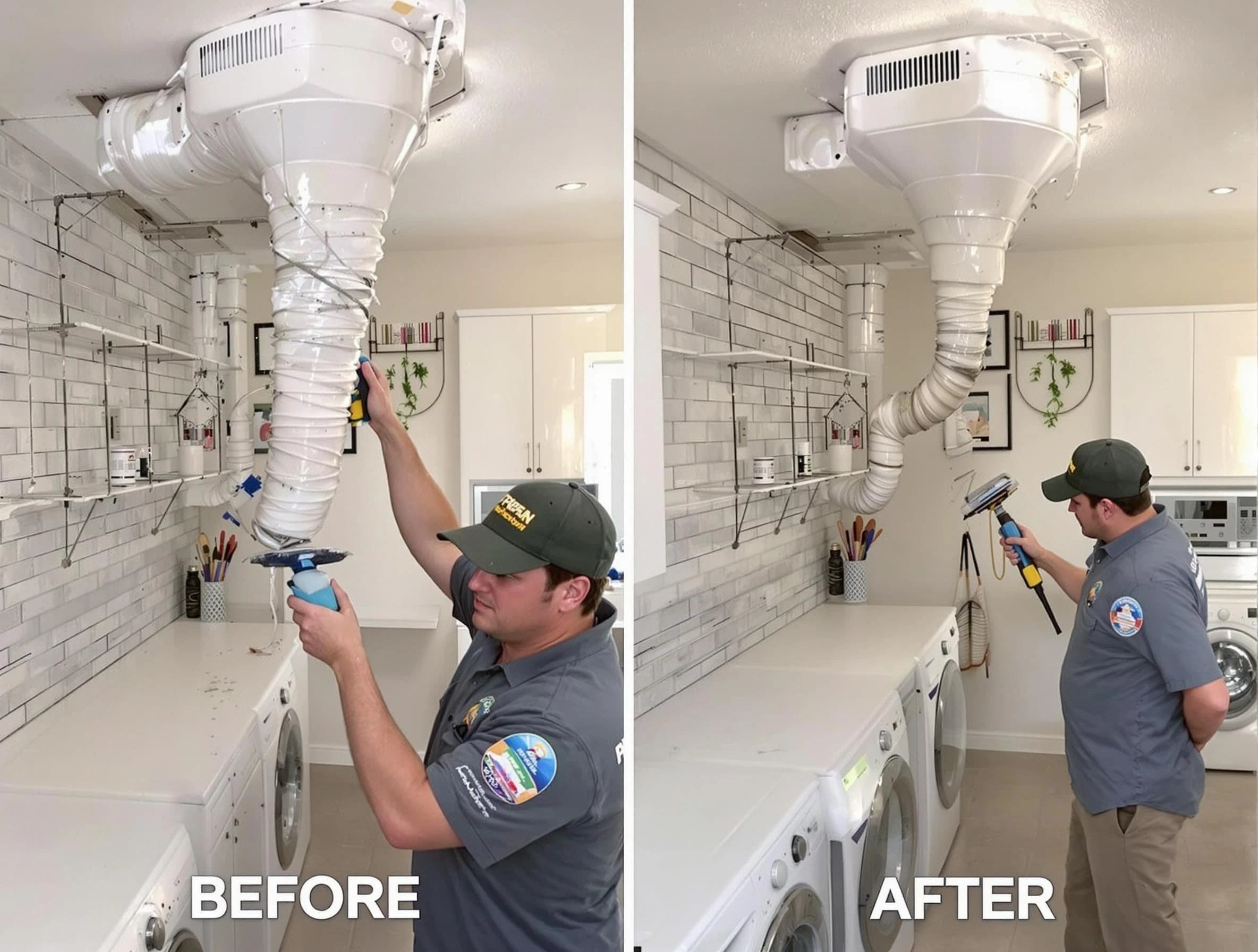 Professional dryer exhaust vent cleaning by Franklin Dryer Vent Cleaning in Franklin